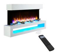 Endeavour Fires Fenwick 43" Wall Mounted Electric Fire and Surround, White