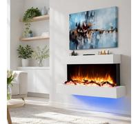 Endeavour Fires & Fireplaces Endeavour Fires Runswick 43" Wall Mounted Electric Fire And Surround, White