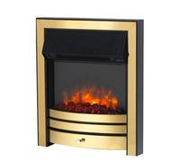 Endeavour Fires & Fireplaces Roxby Electric Fire - Brass With 35mm Spacer Kit