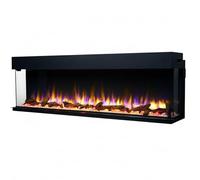 Endeavour Fires Rosedale 3D Media Wall Inset Electric Fireplace with Multi Flame Colours Log & Crystal Set, 7day Programmable Remote Control 1&2kW (60"/1530mm)