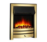Endeavour Fires Roxby Inset Electric Fire, Brass Trim and Fret