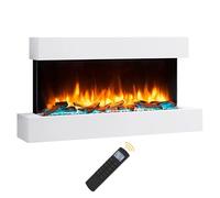 Endeavour Fires Runswick 43" Wall Mounted Electric Fire and Surround, White