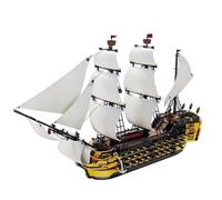 Endeavour Pirate Ship Building Block Set - (2475 PCS) Sailboat Bricks Kit, Collectible warship Model, Home Office Decor, DIY Fantasy Nautical Toy, Creative Gift for Adult, Kid Age 8+