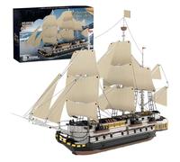Endeavour Sailing Ship Building Block Set - 3555 PCS Sailboat Bricks Kit, Collectible warship Model, Home Office Decor, DIY Fantasy Nautical Toy, Creative Gift for Adult, Kid Age 14+