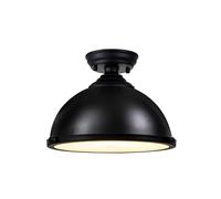 Endeavour Single Flush Ceiling Light - Black