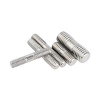 Ended Stud Screws， 304 Stainless Steel Headless Stud Bolts M3 M4 M5 Multiple Sizes Woodworking Industrial Use(M3x250mm 2pcs)