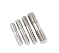 Ended Stud Screws， 304 Stainless Steel Headless Stud Bolts M3 M4 M5 Multiple Sizes Woodworking Industrial Use(M4x180mm 2pcs)