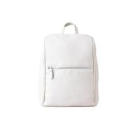 Enderley Genuine Leather Backpack for Women - Soft Nappa Leather Rucksack with Front & Rear Zip Pockets, Adjustable Straps & Grab Handle - Compact Everyday Backpack (25 x 33 x 9.5cm) (White)