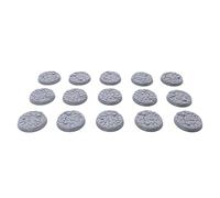EnderToys 32mm Textured Bases - Wasteland (15pcs), 3D Printed Tabletop RPG and Wargame Miniature Accessories
