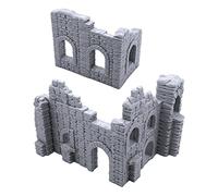EnderToys Battle Ruined Walls, Terrain Scenery for Tabletop 28mm Miniatures Wargame, 3D Printed and Paintable