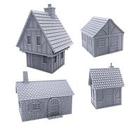 EnderToys Cottage Bundle, Terrain Scenery for Tabletop 28mm Miniatures Wargame, 3D Printed and Paintable