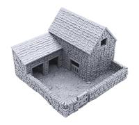 EnderToys Farm Pig Pen, 3D Printed Tabletop RPG Scenery & Wargame Terrain, 28mm Miniatures, Includes 1 Hog Sty with Removable Roofing & Swivel Action Gates, Adult, Grey, Manual Operation