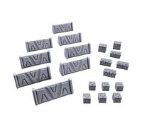 EnderToys Galactic Legion Barricades & Crates, Terrain Scenery for Tabletop 28mm Miniatures Wargame, 3D Printed and Paintable