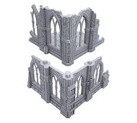 EnderToys Gothic Sci-Fi Ruins by Terrain4Print (Set B), 3D Printed Tabletop RPG Scenery and Wargame Terrain for 28mm Miniatures