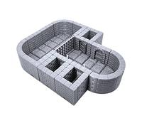 EnderToys Locking Dungeon Tiles - Jail and Holding Cells, Paintable 3D Printed Tabletop Role Playing Game Terrain Scenery for 28mm Miniatures