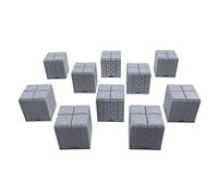 EnderToys Locking Dungeon Tiles - Raised Pillar Tiles (x10 Pieces), Terrain Scenery Tabletop 28mm Miniatures Role Playing Game, 3D Printed Paintable