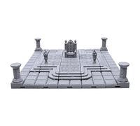 EnderToys Locking Dungeon Tiles - Throne Room, Terrain Scenery Tabletop 28mm Miniatures Role Playing Game, 3D Printed Paintable