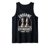 Endgame Enthusiast Chess Design King vs Rook Opposition Tank Top