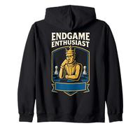 Endgame Enthusiast Chess Player King Zip Hoodie