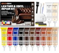 Endhokn Leather Repair Kit, 12 Colors Leather Repair Kit for Couches, Furniture, Car Seats, Sofa, Jacket, Vinyl Restore Kit Fix Scratches Cuts Rips Holes Tears Cracks Color Matchable and Easy to Use