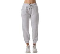Endies Women’s Cotton Joggers - Fleece Lined 3-PLY Cotton Sweatpants, Thick Ladies Tracksuit Pants, Thermal Walking Trousers, Warm Cuffed Bottoms (UK, Alpha, L, Regular, Regular, Snow White)