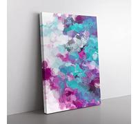 Ending The Beginning Abstract Canvas Wall Art Print Ready to Hang, Framed Picture for Living Room Bedroom Home Office Décor, 60x40 cm (24x16 Inch)