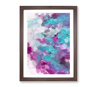 Ending The Beginning Abstract Framed Print for Living Room Bedroom Home Office Décor, Wall Art Picture Ready to Hang, Walnut A2 Frame (64 x 46 cm)