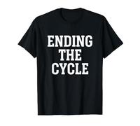 Ending The Cycle Trauma Survivor Typography Inspirational Value Graphic T-Shirt, Men, Black, S