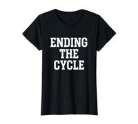 Ending The Cycle Trauma Survivor Typography Inspirational Value Graphic T-Shirt, Women, Black, S