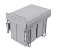 Endingfuny 40L Double Pull-Out Trash Can Pull Out Bin with Odour Preventing Lid and Handle Kitchen Waste Bin with 2 Removable Compartments Kitchen Under Sink Trash Can for Homes, Restaurants