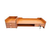 Endingfuny Wooden Computer Monitor Stand Computer Screen Riser Computer Rack and Drawer 3 Large Deep Drawers Keyboard Storage Laptop Plinth Detachable Computer Rack and Drawer for Study Living Room