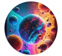 Endles Worlds Puzzles 1000 Pieces for Adults Round Jigsaw Puzzle 1000 Pieces Adult Game Gift Family Interactive Game Brain Challenge Gift (67.5x67.5cm)