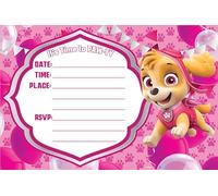 ENDLESS CHOICES Set of 30 Paw P Skye Themed Happy Birthday Invitation Cards & Envelopes - Lightweight (230g), Postcard Style Invites for the Perfect Party Pack