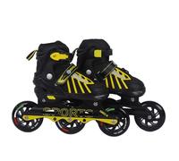 Endless EL1031 Inline Adjustable Skates | Aluminium Chassis and 100 mm PU Three Wheels | With ABEC 9 Bearings | Indoor and Outdoor, Yellow