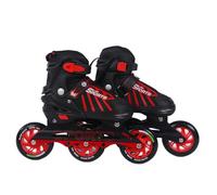 Endless EL1031 Inline Adjustable Skates | Aluminium Chassis and 100 mm PU Three Wheels | With ABEC 9 Bearings | Indoor and Outdoor, Red