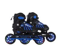 Endless EL1031 Inline Adjustable Skates | Aluminium Chassis and 100 mm PU Three Wheels | With ABEC 9 Bearings | Indoor and Outdoor, Blue