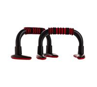 Endless EL1042 Push Up Stands With Foam Handle | Blank and Red | Material : Steel, Plastic | For Upper Body Workouts with Comfortable Foam Grip and Non-Slip Bars and Less Wrist Strain