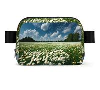 Endless Flower Fields Square-Shaped Fashion Waist Bag with Light Durable for Various Outdoor Sports Use