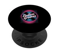 Endless Grooves Retro Vinyl Record Music Lover PopSockets Adhesive PopGrip