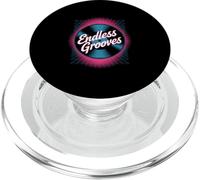 Endless Grooves Retro Vinyl Record Music Lover PopSockets PopGrip for MagSafe