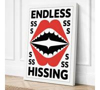 Endless Hissing Typography Canvas Wall Art Print 30x20 Inch
