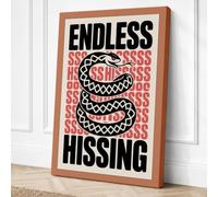 Endless Hissing Typography Canvas Wall Art Print 36x24 Inch