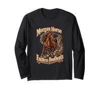 Endless Hoofbeats Vintage New England Equine Morgan Horse Long Sleeve T-Shirt