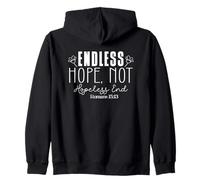 Endless Hope, Not Hopeless End Inspirational Quote Design Zip Hoodie