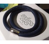 Endless Jewelry 36cm Blue Bracelet Double Strand Silver Clasp rrp £50
