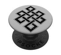 ENDLESS KNOT ETERNAL KNOT BUDDHISM JAINISM WISDOM CYCLE PopSockets Adhesive PopGrip