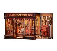 Endless Limit Book Nook Kit - Casas de muñecas DIY con Luces LED, Puzzle 3D de Madera, Decoración Estantería Biblioteca, Regalo para Mujeres (Bach Strings)