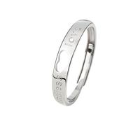Endless Love Heart Couple Ring For Men And Women 925 Sterling Silver Promise Engagement Wedding Band His & Hers Hollow Finger Band Fashion Jewellery Gift Hollow Heart Ring