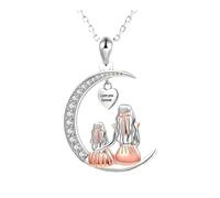 Endless Love Mother-Daughter Necklace with Exquisite Heart-Shaped Pendant On The Collarbone