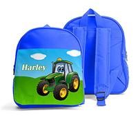 Endless Prints Personalised Tractor Bag Blue Boys Kids Backpack Childrens School PE Bag (1)
